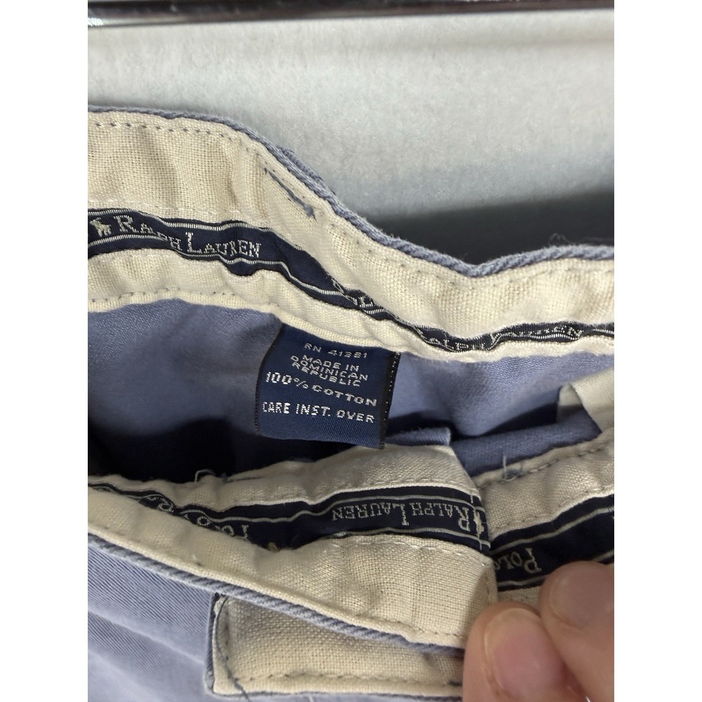 Vintage Polo Ralph Lauren Men's Blue Gordon Pants Size 36x34‎ (32") 100% Cotton - Picture 2 of 8